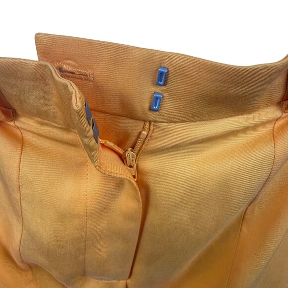 Cos Womens Orange Lyocell Cropped Wide-Leg Pleated Pants Size 2 - Picture 10 of 13